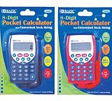 Bazic 8-Digit Pocket Size Calculator with Neck String (Case of 36) (3006-36)