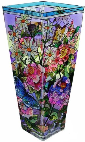 Glass Vase Online Stores Amia 9696 Vase With Iris And Butterfly