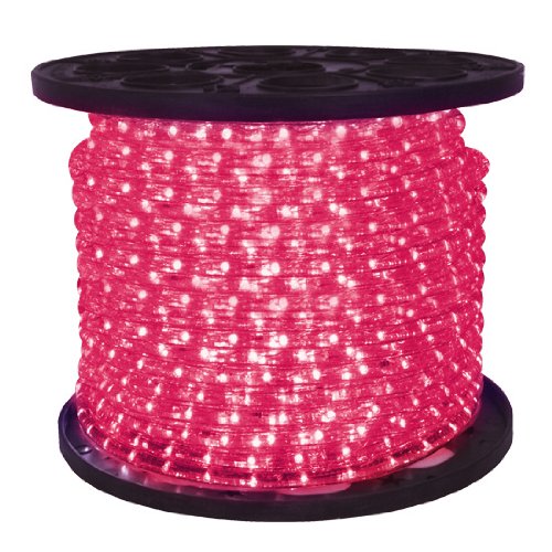 Pink - LED Rope Light - 12 in - 2 Wire - 120 Volt - 150 ft Spool - IFL-65PINK