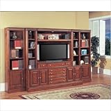 Charthouse VISTA Entertainment Center with TV Drawer Box in Honey Brown