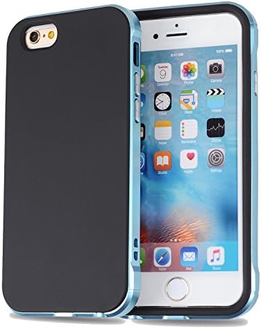 iPhone 6s Plus Case, ZONCH™ [Drop Protection] [FREE Screen Protector] PC Bumper and Matte Finished Soft TPU Back Case for iPhone 6 Plus/6s Plus (5.5-Inch) (Sapphire + Black)