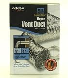 4 x 8' Supurr Flex Dryer Vent Duct with Clamps