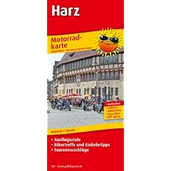 Motorradkarte Harz: Mit Ausflugszielen, Einkehr- & Freizeittipps und Tourenvorschl�gen, wetterfest, reissfest, abwischbar, GPS-genau. 1:200000
