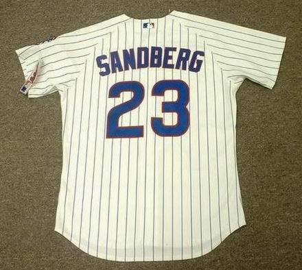 RYNE SANDBERG Chicago Cubs AUTHENTIC Majestic Home Baseball Jersey, 48/XL