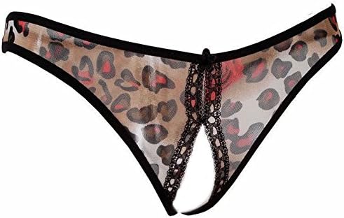 Vesst Women's Leopard Lace Open Crotch G String3 Lingerie