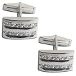 Love Gifts Sterling Silver Zircon Gemstone Cufflink Set (cflng231)