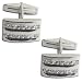 Love Gifts Sterling Silver Zircon Gemstone Cufflink Set (cflng231)