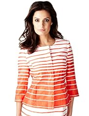 Per Una Speziale Linen Rich Graduated Striped Jacket