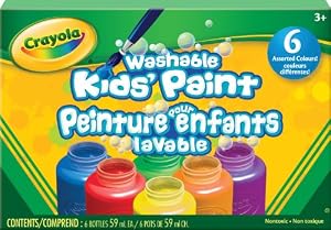 Crayola - Pintura lavable para niños (6 botes)