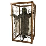 4 ' Skeleton In Cage Ghoul Monster Halloween Prop Display