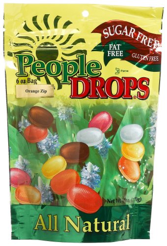 People Drops Orange Zip Drops, 6-Ounce Pouches (Pack of 12)