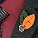 Ainow Vintage Mens Double Button Leaf Suit Lapel Stick Pin Brooch