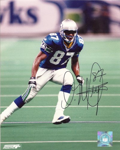 DERRICK MAYES NOTRE DAME,SEAHAWKS,SIGNED,AUTOGRAPHED 8X10,PHOTO,COA