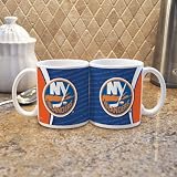 NHL New York Islanders 11-Ounce White Silhouette Mug (2 Pack)