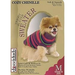 Chenille Dog Sweater Large Color Grape