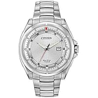 Citizen Eco-Drive Titanium Sapphire Crystal Silver Dial Men's Watch
