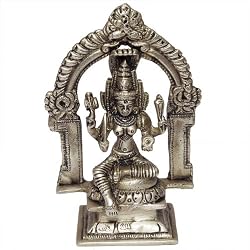 Hindu Religious Statue Brass Sculpture of Goddess Durga 4.75 x 2 x 3.25 inches (mst307)