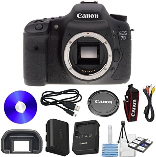 Commander Deluxe Value Bundle Kit For 7D Digital SLR Camera (Body Only) + Eyecup for Digital Cameras + Body Cap + Rechargeable Battery + Battery Charger + 6pc Starter Kit