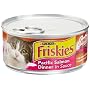 Friskies Cat Food Classic Pate Senior Pacific Salmon Dinner in Gravy, 5.5-Ounce Cans (Pack of 24)