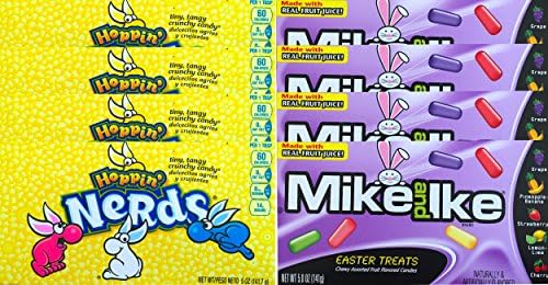 Hoppin' Nerds And Mike &amp; Ike Easter Treats Theater Box Candy Gift Set Net WT 5 Oz