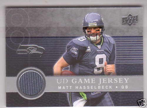 MATT HASSELBECK 2008 Upper Deck GAME JERSEY CARD Seattle Seahawks Football