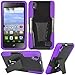 Phone Case for Huawei Vision 3 LTE ( Consumer Cellular ) Purple Corner with Rugged Cover Kickstand