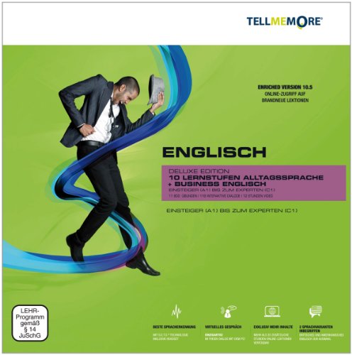 Tell me More Englisch. 10 Lernstufen. Deluxe Edition. Version 10.5 DVD-ROM für Windows 7; Vista; XP