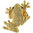 Little Gold Frog Brooch