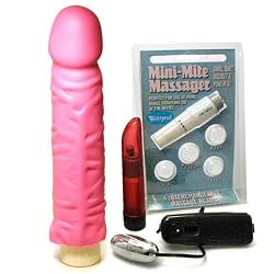 Doc Johnson Mr. Softee Pink Multi-Speed Vibrator Adult Sex Toy Kit