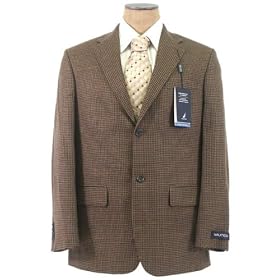 Nautica Mens 2 Button Brown Wool Sport Coat Blazer Jacket - Size 50R by Nautica