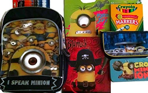 Despicable Me Minions Back to School Bundle with 7 Items Including Backpack!