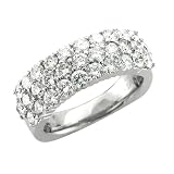 14k White Gold Anniversary Diamond Ring / Band Size 7 (H-I, SI-I,- 2.00 carat )