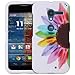 Fosmon MATT-DESIGN Series Slim Fit Rubberized Case Cover for Motorola Moto X 1st Generation (Colorful Sunflower)