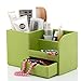 KINGFOM™ Wooden Struction Leather Multi-function Desk Stationery Organizer Storage Box Pen/Pencil ,Cell phone, Business Name Cards Remote Control Holder Colors (green)