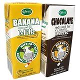Epoca Assorted Flavored Milk, 6.8oz. per unit (12 units of Banana Flavored Milk and 12 units of Chocolate Milk)