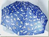 DLL - Adult Navy Raining Cats and Dogs Compact Umbrella