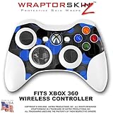 Lots Of Dots Blue on Black Skin by WraptorSkinz TM fits XBOX 360 Wireless Controller (CONTROLLER NOT