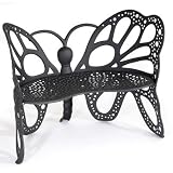 Butterfly Garden Bench (Black)
