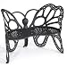 Butterfly Garden Bench (Black)