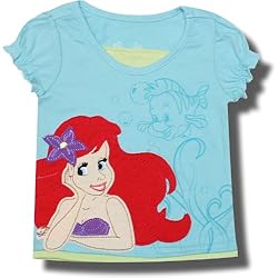Little Mermaid Dreams applique short sleeve top for toddler girls