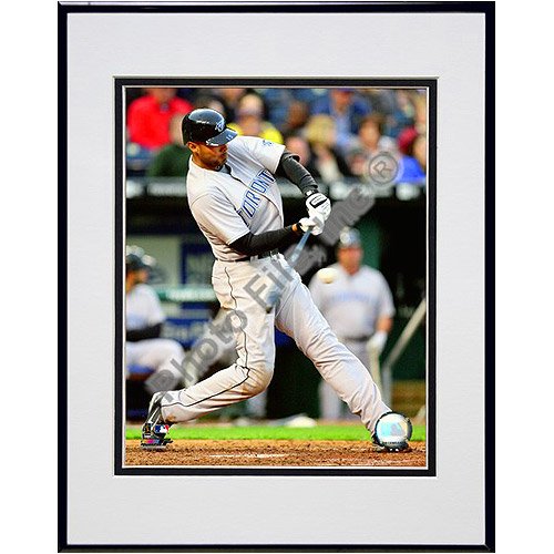 Photofile Toronto Blue Jays Alex Rios 2008 Batting Action - Matted 8x10 Photo in Aluminum Frame