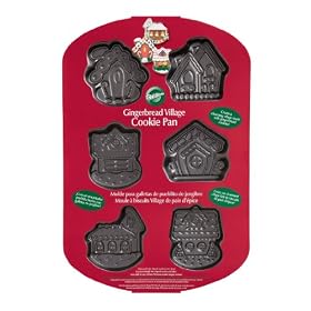 Wilton 6 Cavity Gingerbread Village Cookie Pan