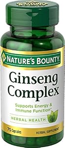 Nature's Bounty Ginseng Complex Plus Royal Jelly, 75 Capsules