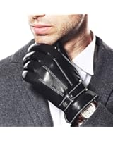 Men's Classic Touchscreen Texting Nappa Leather Winter Motorcycle Driving Gloves