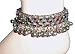 Jeweled metal anklet with bells