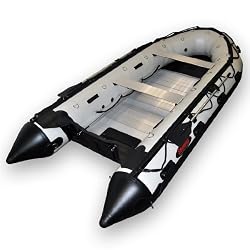 Seamax Heavy Duty Inflatable Boat OCEAN500T 16.5 feet, 3 Colors: GRAY RED & BLACK