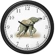 Baby African Elephant Wall Clock by WatchBuddy Timepieces (Black Frame)