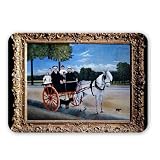 Old Man Junier's Trap, 1908 (oil on canvas) by Henri J.F. Rousseau - Mouse Mat Art247 Highest Quality Natural Rubber Mouse Mats - Mouse Mat - inches