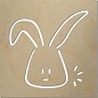 Spot On Square Wooden Bunny Wall Art in Birch