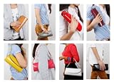 Bundle Monster Womens Fashion Classy Envelope Evening Patent Croc Skin Embossed Clutch Hand Bag Purse